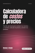 Calculadora de costos y precios para pastelería (planilla de Excel)